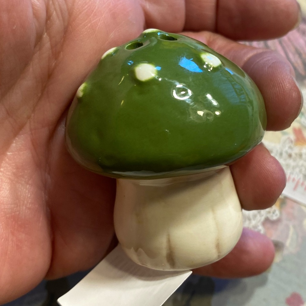 Adorable salt and pepper ceramic mushrooms set cottage core grandma core - Picture 3 of 5